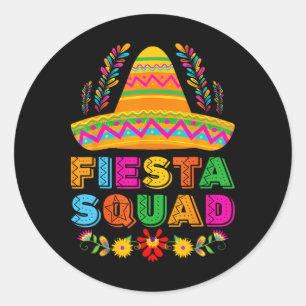 Fiesta Squad Tacos Mexicaanse partij Fiesta Squad  Ronde Sticker
