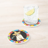 Fiesta St Bernard Zandsteen Onderzetter (Zijkant)