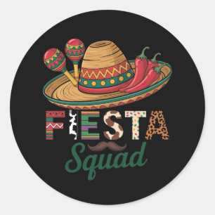 Fiesta Stemmingen Cinco de Mayo – Vier het Mexicaa Ronde Sticker
