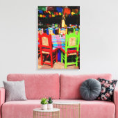 FIESTA STOELEN 16x24 Canvas Afdruk (Insitu (Woonkamer))