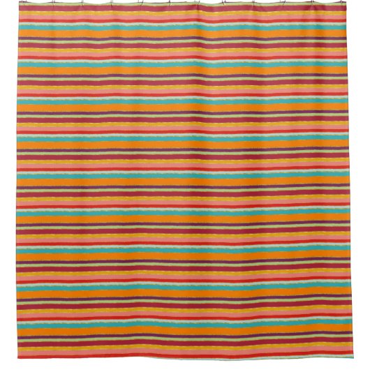 Fiesta Striped Shower Curtain Douchegordijn (Voorkant)