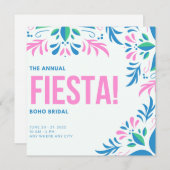 Fiesta Succulent Boho Bridal Brunch Kaart (Voorkant / Achterkant)