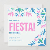Fiesta Succulent Boho Bridal Brunch Kaart (Voorkant)