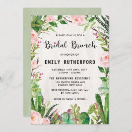 Fiesta Succulent Boho Bridal Brunch Uitnodiging