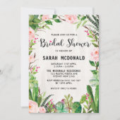 Fiesta Succulent Cactus Bridal Shower Invitation Kaart (Voorkant)