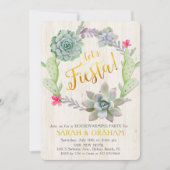 Fiesta Succulent Wreath Housewarming Uitnodiging (Voorkant)