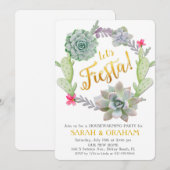 Fiesta Succulent Wreath Huisverwarmende uitnodigin Kaart (Voorkant / Achterkant)