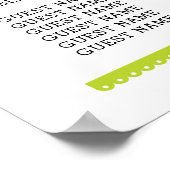 Fiesta Table Plan Weddendag Poster Zitplaatsen (Hoek)