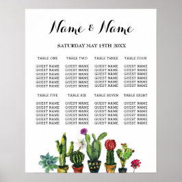 Fiesta Table Plan Wedding Poster 8 Zitscactus