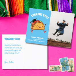 Fiesta Taco Afstudeerfoto Bedankt Ansichtkaart Briefkaart