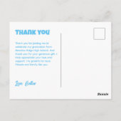 Fiesta Taco Afstudeerfoto Bedankt Briefkaart (Achterkant)