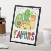 Fiesta Taco Baby shower Favor Sign Reclamebord Met Voetstuk (Insitu)