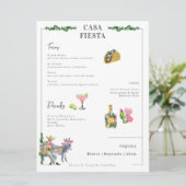 Fiesta Taco Bar Menu | Tequila Party Menu (Staand voorkant)