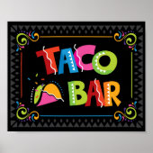 Fiesta TACO BAR Party Sign Print (Voorkant)