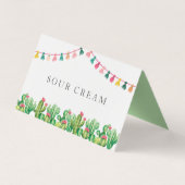 Fiesta taco bar party sign visitekaartje (Achterkant)