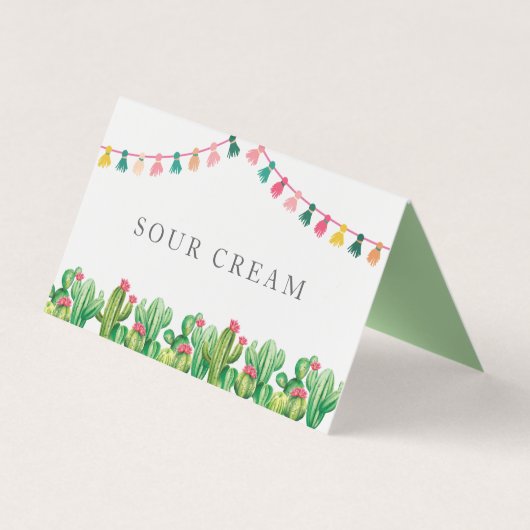 Fiesta taco bar party sign visitekaartje (Achterkant)