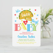 Fiesta Taco Bout a Baby Boy Shower Uitnodiging (Staand voorkant)