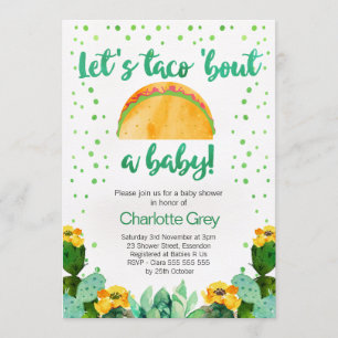 Fiesta Taco 'Bout A Baby Invitation Kaart