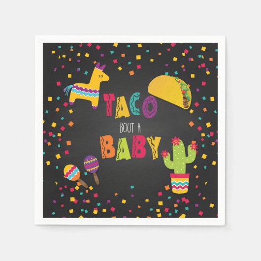 Fiesta Taco Bout a Baby Napkin - Baby shower Servet (Voorkant)