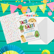Fiesta Taco Bout A Baby shower Invitation