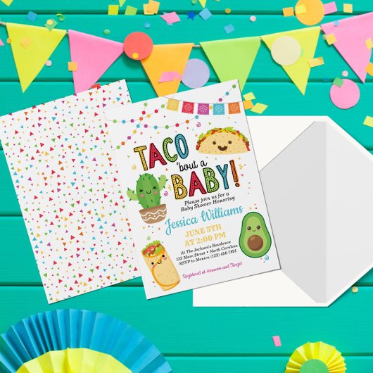 Fiesta Taco Bout A Baby shower Invitation Kaart
