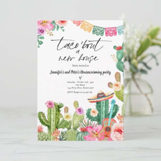 Fiesta Taco 'Bout a New House Housewarming Party Kaart (Staand voorkant)