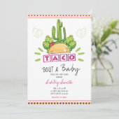 Fiesta Taco 'Bout Baby Pink Kaart (Staand voorkant)