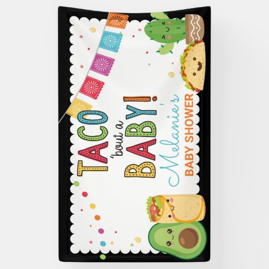 Fiesta Taco Bout' Een Baby Mexicaans Baby shower Spandoek (Verticaal)