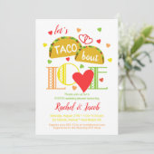 Fiesta Taco Bout Love Bridal Shower Uitnodiging (Staand voorkant)