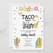 Fiesta Taco Bout Love Cactus Zwart Baby shower Kaart (Voorkant)