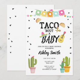 Fiesta Taco Bout Love Cactus Zwart Baby shower Kaart