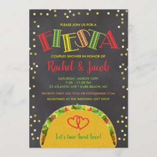 Fiesta Taco Bout Love Couples Wedding Shower Kaart