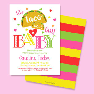 Fiesta Taco Bout of Baby Girl Shower Kaart