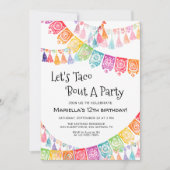 Fiesta Taco Bout Party Birthday Invitation Kaart (Voorkant)