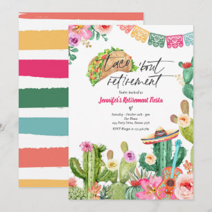 Fiesta Taco 'Bout Retirement Mexican Fiesta Party Kaart