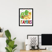 Fiesta Taco Favor Sign Poster (Thuiskantoor)