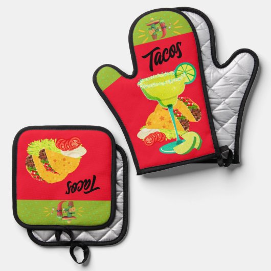 Fiesta Taco Fun Ovenwant & Pannenlap Set (Voorkant / Achterkant)