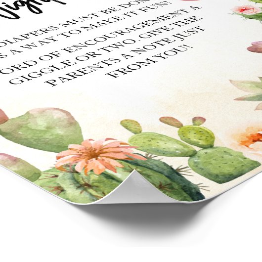 Fiesta Taco 'Over Baby shower Late Night Luiers Poster (Hoek)