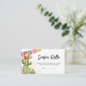Fiesta Taco 'Over Baby shower Luier Raffle Informatiekaartje (Staand voorkant)