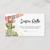 Fiesta Taco 'Over Baby shower Luier Raffle Informatiekaartje (Voorkant)