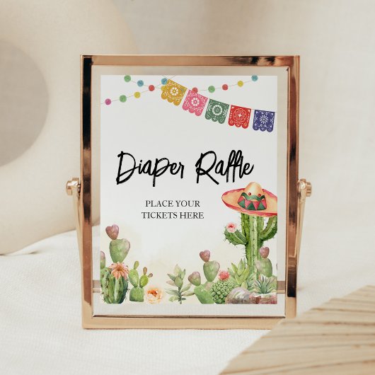 Fiesta Taco 'Over Baby shower Luier Raffle Poster