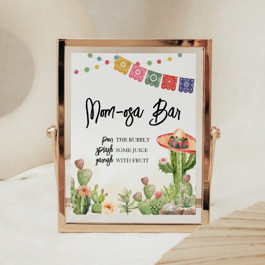 Fiesta Taco 'Over Baby shower Moeder Osa Bar Poster