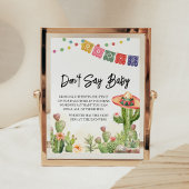 Fiesta Taco 'Over Baby shower zeg geen Baby Poster