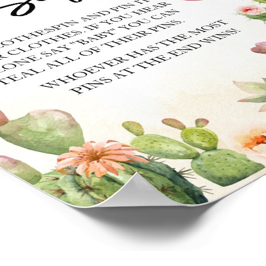 Fiesta Taco 'Over Baby shower zeg geen Baby Poster (Hoek)