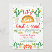 Fiesta Taco over een Afstudeerder Party Invitation Kaart (Voorkant)
