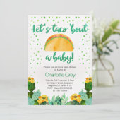 Fiesta Taco 'Over een Baby Baby shower Uitnodiging (Staand voorkant)