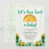 Fiesta Taco 'Over een Baby Baby shower Uitnodiging (Voorkant / Achterkant)