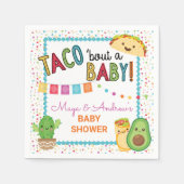 Fiesta Taco Over Een Baby shower Papieren Servet (Voorkant)