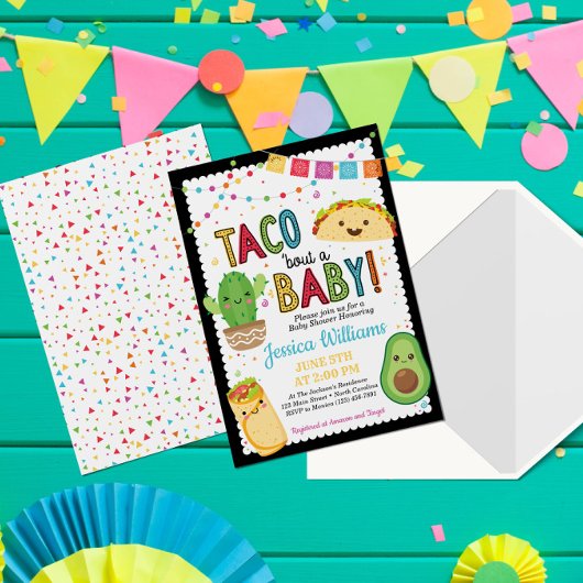 Fiesta Taco Over een Baby Shower Uitnodiging