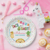 Fiesta Taco over een Baby showers papieren Bord (Feest)